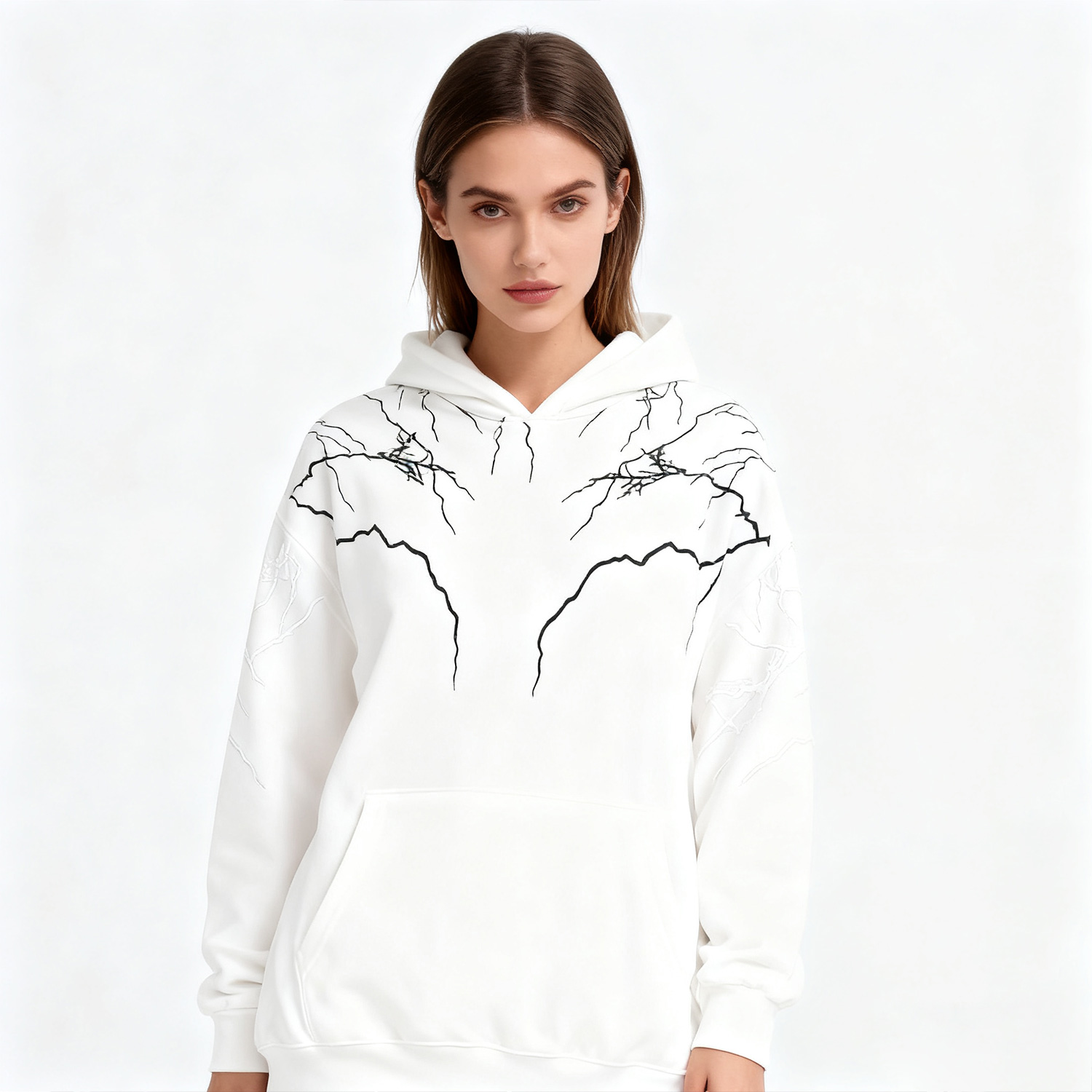 Embroidered Hoodie Custom Cotton Pullover Men's Hoodie